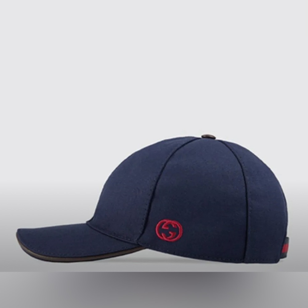 GUCCI baseball cap blue canvas size small , new with tags